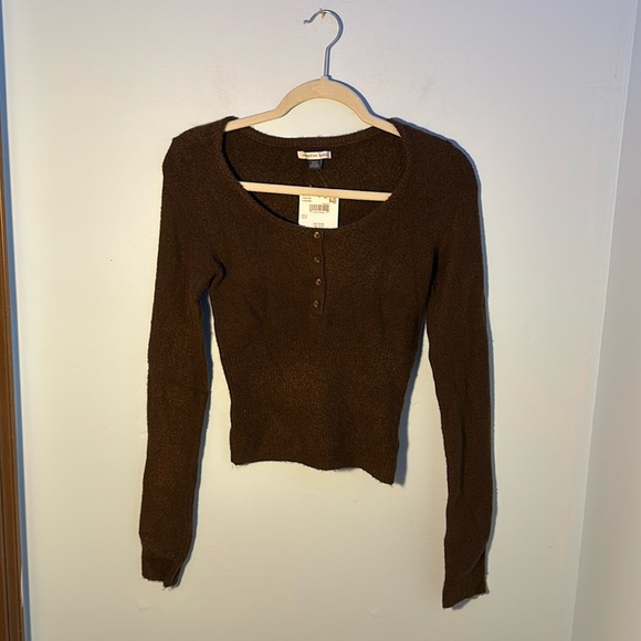 American Eagle Outfitters Sweaters - FITTED HENLEY SWEATER